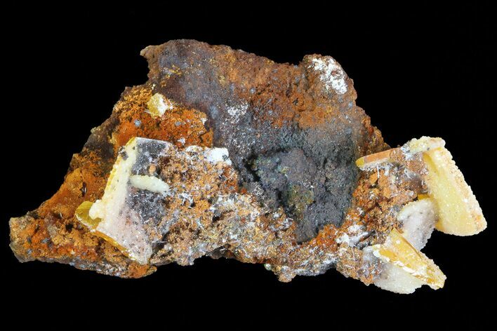 Wulfenite Crystals on Matrix - Mexico #67705